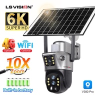 LS VISION 6K12MP 10X zoom Solar CCTV Solar Camera V380 Pro WIFI/4G Wireless CCTV Outdoor Camera Two 