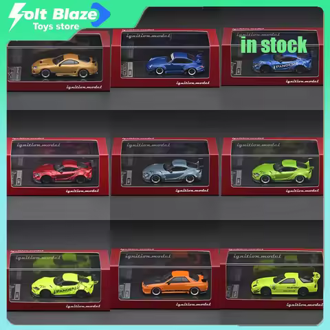 Ignition Model 1/64 Mazda RX7 Amemiya RWB Toyota Supra A90 Nissan GTR R34 Diecast Car Model Simulati