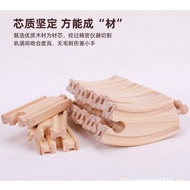 Wooden Train Set for Toddler - 39 Pcs Wooden Train Tracks with House, Tree & Wooden Trains - Train T