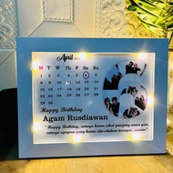 hadiah ultah plus bingkai aesthetic gift kalender | kado anniversary wedding wisuda pernikahan | coc