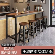 Dining Table Chair Back Wall Combination Leg Bar High Table Bar Table Table Table Milk Tea Shop Bar 