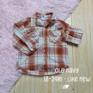 Old Navy checkered kids polo for 1-2 years old thrifted from ukay us bale