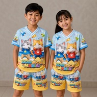 Junior Kids Jersey Set Ages 2-7 Years Kicau Mania Printing Latest Trend
