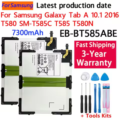 7300mAh EB-BT585ABE EB-BT585ABA Battery For Samsung Galaxy Tab A 10.1 2016 T585C BT580 T585 SM-T585 