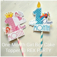 One Month Girl Boy Cake Topper One Month Boy Cake Topper /One MonthGirl