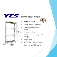 SIMPLE RACK - BEIGE H5' x W30" x hdf board