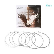 Mary 6x E104 Electric Guitar Strings 008-038 Plated Steel Core Wound for Play Real Heavy Metal Rock 