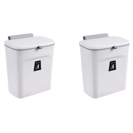 2X Kitchen Compost Bin for Counter Top or Hanging Small Trash Can with LidMountable Indoor Compost B