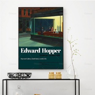 Edward Hopper Print Nighthawks Print Hopper Exhibition Poster Modern art Fine art Gift Idea Wall Art