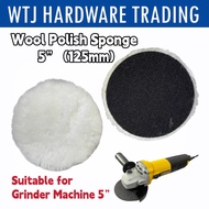 5" (125mm) Wool Buffing Polish Pad Lamb Wool Buffing Polishing Pad Polisher for Car Kereta