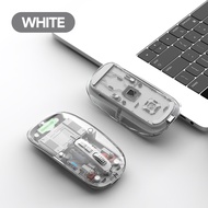 GOOJODOQ DPI Wireless Bluetooth Mouse Digital Screen Transparent Rechargeable Silent Mouse Mouse for