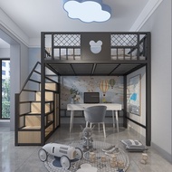 Loft Loft Bed Save Spacious Elevated Bed Sheet Upper Small Apartment Children's Bed Simple Modern Apartment Pavilion Bed