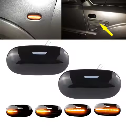 2X Dynamic For Mitsubishi Triton L200 2005-2015 Pajero Montero Sport Nativa 08-16 LED Side Marker Bl