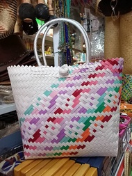 [Trends eMart] FREE TWILLY Finely Handwoven Malaysian Borneo SARAWAK Penan Handmade Tote Bag/ Bakul 