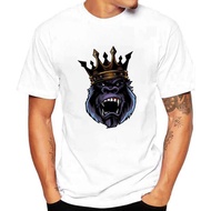 Mens Tshirts Funny Orangutan King Print Tshirts Cartoon T Shirt Male Hipster Tee cotten tee