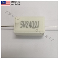 2 PCS 240R ±5% 5W, Axial Lead Through Hole Wirewound Cement Resistor (5W240RJ)
