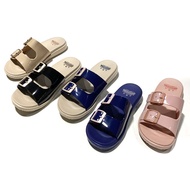 Luofu Jelly Sandals Two-Buckle TireWanita E7188-BW (B2)