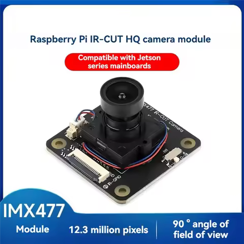 PHILE-IMX477 IR-CUT Camera Module 90° FOV 12.3MP Camera For Raspberry Pi 4/5/CM4/CM5/Zero 2 W For Je