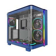 MONTECH 君主 Montech君主 KING 95 PRO 藍色/曲面全景玻璃/ATX/雙倉設計/顯卡長420mm/CPU高175mm 電腦機殼