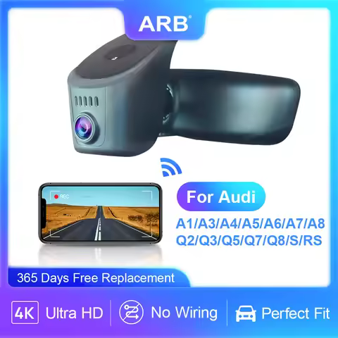 ARB 4K Dash Cam for Audi A3 Q5 A4 Q3 A6 Q7 A1 Q2 A5 Q8 A8 TT RS S 2019-2026, High Definition Dashboa