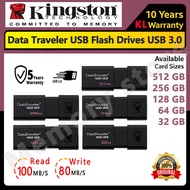 【Ready Stock】Kingston Pendrive Pen Drive USB 3.0 high speed DT100G3 Mini Personality USB Stick 512GB/256GB32GB/64GB/128G