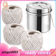 Kitchen Twine with Stainless Steel Dispenser Natural Cotton Butcher Twines Center Pull Butcher Twine