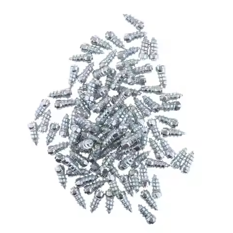 Non-slip Screw Studs Set of 100 Anti Slip Tire Spikes for Winter Tires 205 55 R16 and Truck Tires 16