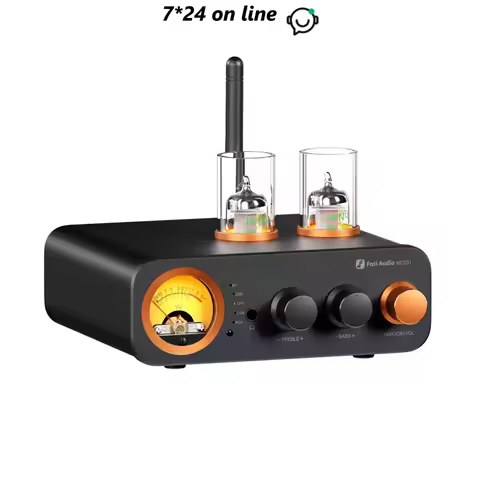 Fosi Audio MC331 2.0 Channel Bluetooth Stereo Integrated Amplifier with DAC, Mini Audio Power Amp fo