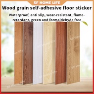 PVC Vinyl Floor sticker self-adhesive floor imitation wood grain cement floor sticker waterproof and