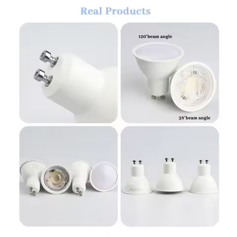 6pcs No Flicker AC220V 120V Spot GU10 Bulb Warm Cold White LED Spotlight Small hill GU10 lamp cup fo