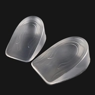 2PCS Silicone Gel Height Increase Insoles Heel Lifting Inserts Invisible Transparent Foot Care Protector Elastic Shoe Insert 3CM Shoes Accessories