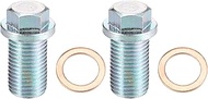 X AUTOHAUX 2 Set M14x1.5 Car Engine Oil Drain Plug with Washer A1119970330 for Mercedes-Benz C320 20