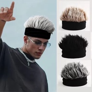 Fashionable Hip-hop Style Decorative Cap Cosplay Personalized Wig Knitted Caps Party Hip-hop Outfit 