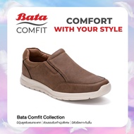 Bata Comfit บาจา คอมฟิต รองเท้าคัทชู รองเท้าลำลองเพื่อสุขภาพ รองเท้า Slip-on สำหรับผู้ชาย รุ่น Doct สีน้ำตาล 8514071