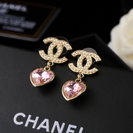 Chanel outlet 珍珠雙C粉紅心形耳環 愛心💗耳環 順豐包郵