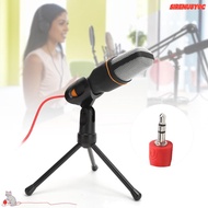 SIRENU8Y0C 3.5mm Computer Wired Microphone, With Desktop Adjustable Tripod High Sensitivity Condense