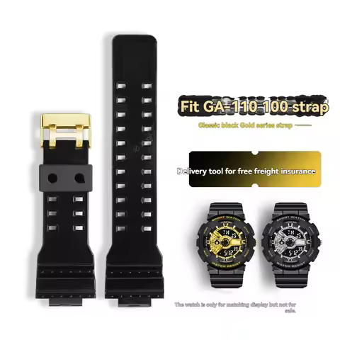 for g-shock Casio watch with GA110 black gold ga100 men's ga140 ga120 140 Black Samurai resin watch