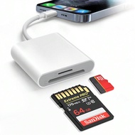 1pc SD Card Reader Adapter 2-In-1 Dual Slot For SD And TF Card, Compatible With IPhone/IPad/TC Serie