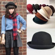 ADULT BOWLER HAT FORMAL CAPLIN BOWL HAT/ WOMEN'S FEDORA HAT/