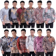 KEMEJA Azriel Men's Batik Shirt, Premium Long Sleeve, Size ML XL XXL, Cool, Comfortable