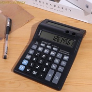 HOMECLEOESQX 12 Digits Calculator, Dual Screen Stationery Mechanical Calculator, Battery Powered Por