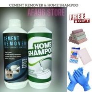 EZYWASH CEMENT REMOVER AND HOME SHAMPOO | cement remover for mosaic & tile COMBO