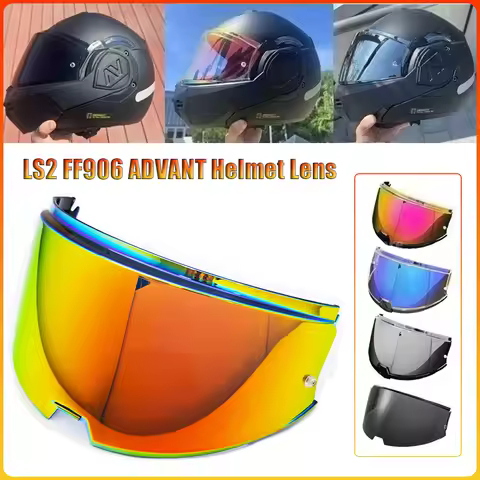 LS2 FF906 Helmet Lens LS2 ADV ANT Flip UP Helmet Electroplated Gold Visors Day and Night HD Windshie