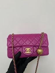 Chanel cf 20cm紫色金球