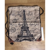 Eiffel Tower Linen Backpack