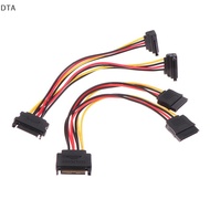 DTA 1PC 20CM Sata Extension Cord For HDD SSD Hard Disk SATA Power Y Splitter Cable 15 Pin Male To Du