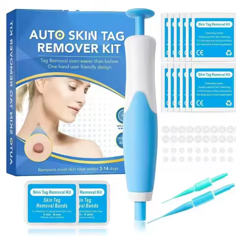 2 In1 Painless Auto Skin Tag Mole Wart Removal Kit Cleaning Tools Face Skin Care Body Wart Dot Treat