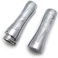 T-Flame Style 1" Hand Grips Compatible with H-D Sport Tour Glide Fxrt Chrome [B00RW3H0J2]