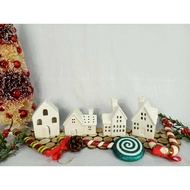Decorative White Christmas Villages Houses Display - Home Decor, Collection, Gift Ideas