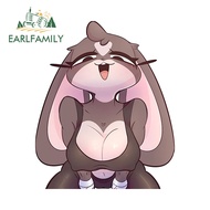 EARLFAMILY 13cm x 10.8cm Rabbit Original Car Sticker Big Breasts Ahegao Scratch-Proof Water Bottle M